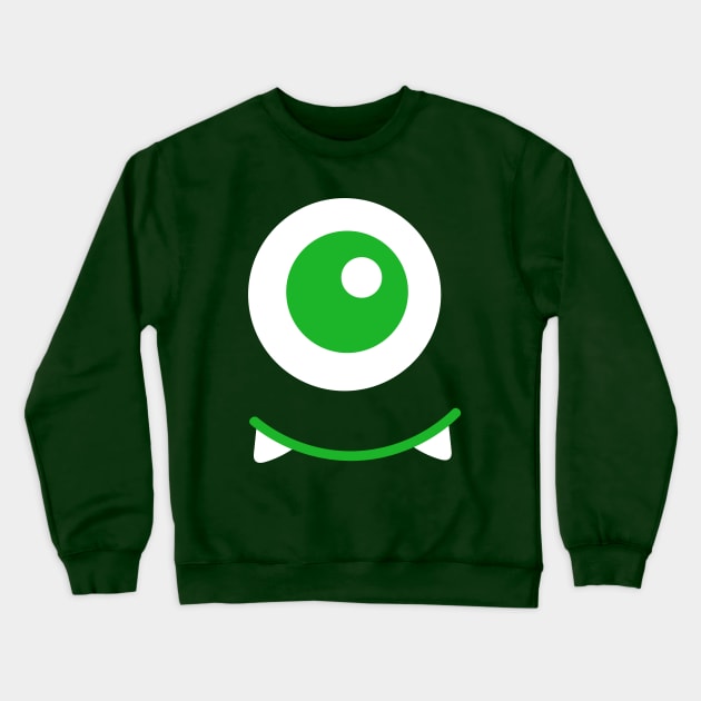 Green Monster Eye Crewneck Sweatshirt by epiclovedesigns